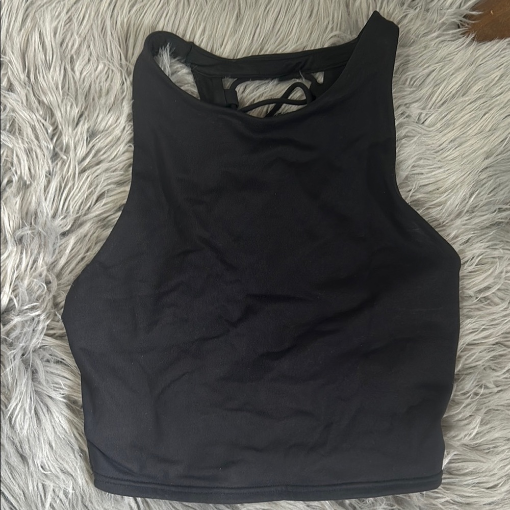 ALO Black Sleeveless Crop Top/Sports bra